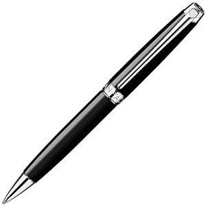 Caran D'ache Leman ebbenhout zwart gelakte verzilverde Rhodium gecoate Rollerball pen