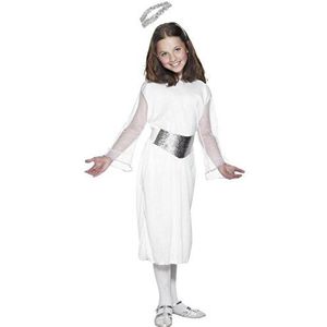 Angel Costume, White, with Dress, Belt & Halo (S)