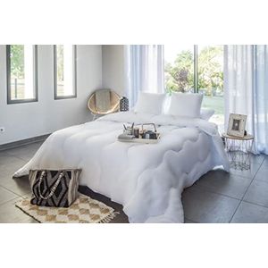 Blanrêve - Zeer warm dekbed tegen mijten – maximaal comfort en opblaasbaar – voor tweepersoonsbed – milieuvriendelijk, gemaakt in Frankrijk – wit – 260 x 240 cm