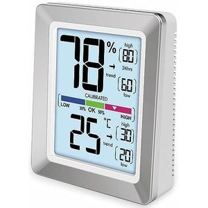 Technoline WS946 kantoorthermometer, kamerklimaatstation met temperatuur- en vochtigheidsweergave, perfect voor op kantoor, nauwkeurige waarden op uw werkplek