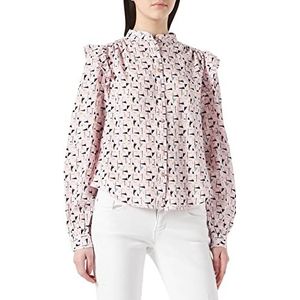 Q/S designed by Dames 510.10.202.10.100.2109150 Blouse, Light Pink AOP, 40