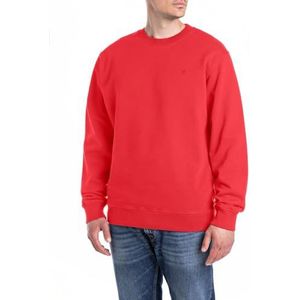 Replay Heren regular fit sweatshirt katoen, 663 Imperial Red, M