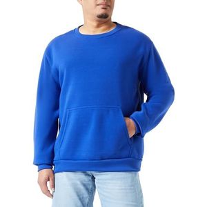 Yuka Gebreid sweatshirt voor heren met ronde hals polyester kobalt maat XXL, kobalt, XXL