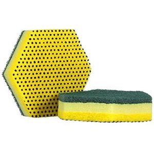 3M Scotch-Brite reinigingsspons 96HEX-FL, keukenspons, 16 stuks