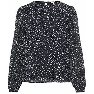 Object Objmila L/S Top Noos Dameshemd, Sky Captain/Aop: Cloud Dancer, 36 NL