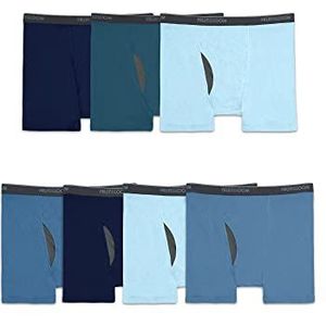 Fruit of the Loom Coolzone boxershorts voor heren, vochtafvoerend en ademend, multipacks in verschillende kleuren, Big Man - 7 Pack - Diverse Blauw, 3XL