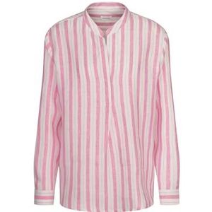 Seidensticker Tuniek voor dames, modieuze blouse, regular fit, opstaande kraag, lange mouwen, 100% linnen, roze, 36