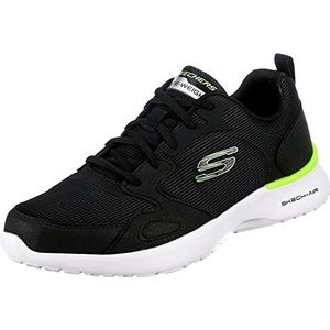 Skechers Skechers - air Dynamight Venturik Sneaker voor heren, Zwarte synthetische textiel Lime Trim, 46 EU