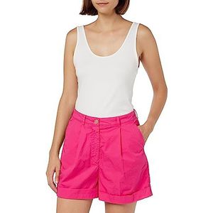 Tommy Hilfiger Dames katoen geplooid kort, helder Cerise roze, 38, Bright Cerise Roze, 64