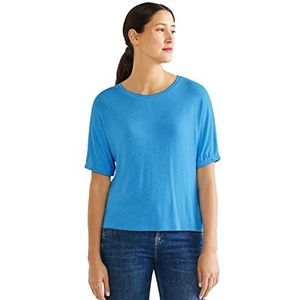 Street One Damesshirt met korte mouwen, splash blue, 36