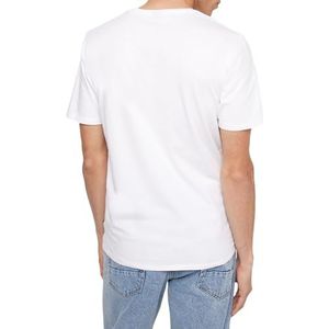 Springfield Heren Reconsider ronde hals katoen met elastaan T-shirt, wit, S, wit, S