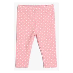 Koton Baybgirls Elastische tailleband polka-dot katoenen legging, Roze design (2d7), 12-18 Maanden