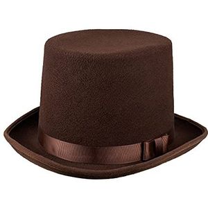 Boland - Hoed Byron, hoge hoed van vilt, kostuum accessoire voor carnaval, Halloween, themafeest of vrijgezellenfeest