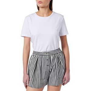 Pinko Sibilla Shorts Jacquard gestreept, Zz1_wit/zwart, XL dames, Zz1_wit/zwart, XL