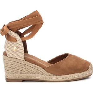 Xtivoor vrouwen. 14384101-CAMEL Leren sandalen 143841 bruin (37), 5 tot 8 cm, Veters, Casual