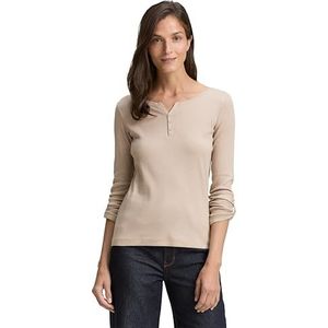 TOM TAILOR 1024036 T-shirt, 39381-gebroken wit taupe met kleine strepen, XXL dames, 39381 - gebroken wit taupe met kleine strepen, XXL