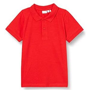 NAME IT Boy's NKMVILUKAS SS Polo Shirt, Adrenaline Rush, 116