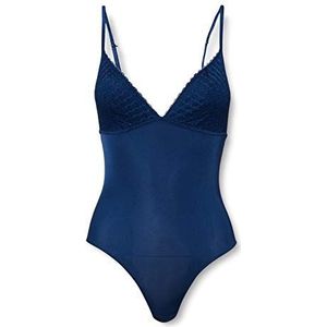 s.Oliver RED LABEL Bodywear LM dames estle bodysuit, blauw, 42