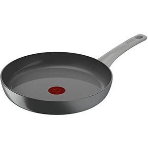 Tefal C4270632 Renew ON, keramische koekenpan 28 cm Keramische antiaanbaklaag, Eco-ontworpen, Signal, PFAS-vrij, Gemaakt in Frankrijk, Alle warmtebronnen inclusief inductie, Grijs