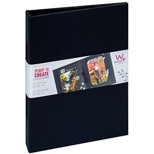 walther design fotoalbum zwart 15 x 20 cm met koordbinding PIMP EN CREATE MA-098-B
