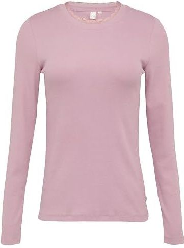 QS Geribbeld shirt met kanten detail, 4176, XS