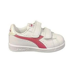 Diadora Game P PS, sneakers voor kinderen en jongeren, Wit Claret Red, 24 EU