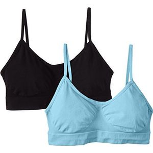 Luigi di Focenza Bustier voor dames, 2 stuks, blauw (lichtblauw-zwart 323/001), L/XL