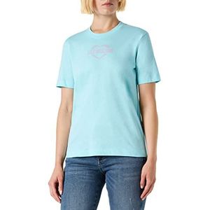 Love Moschino Regular Fit Short-Sleeved T-shirt voor dames, turquoise, 40