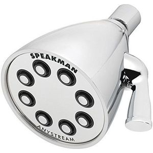 Speakman S-2251 Signature Icon Anystream verstelbare hogedruk-douchekop, 2,5 GPM, massief messing, vervangende baddouchekop, gepolijst chroom