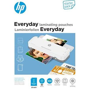 HP Everyday 9158 Lamineerfolie, starterset, 80 micron, glanzend, transparant, voor warm lamineren, 100 stuks