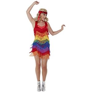 Rainbow Pride 20s Flapper Dress, Dress & Headband, (M)
