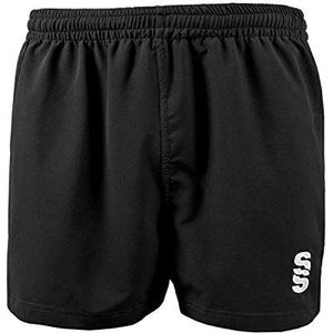 Surridge Sports Rugby Shorts voor heren, zwart, groot