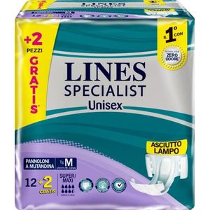 Lines Specialist Incontinentieluier voor dames en heren, maat M x12+2