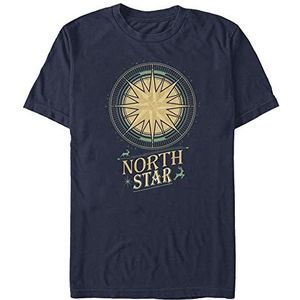 Netflix Unisex Christmas Chronicles North Pole Star Organic Short Sleeve T-Shirt, Donkerblauw, M