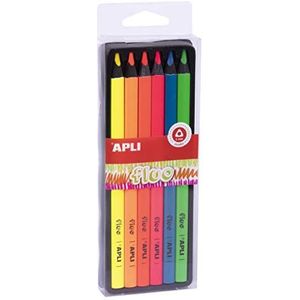 APLI 18060 - Jumbo Fluo potloden Diverse kleuren doos 6 u.
