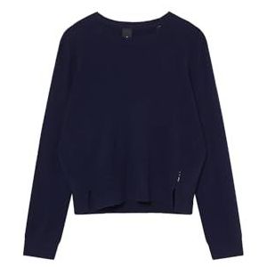 ECOALF - Shottaalf Sweatshirt voor dames, van gerecycled biologisch katoen, lange mouwen, comfortabel en veelzijdig, basic sweatshirt, maat M, marineblauw, Donkerblauw, M