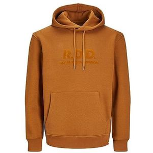 JACK & JONES Rddaiden Hood Sweat L/S Sn capuchontrui voor heren, Caramel Café, XL