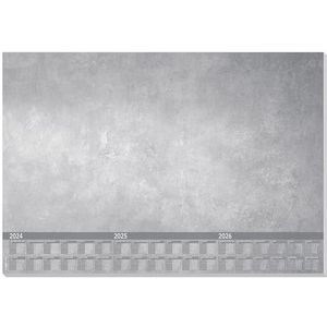 SIGEL HO302 Papieren bureau-onderlegger, 3-jarige planner en weekplanner, design net beton, A2 (59,5 x 41 cm), grijs, 30 vellen