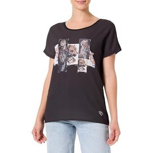 KEYLARGO WT Wildlife Round T-shirt voor dames, zwart (1100), L