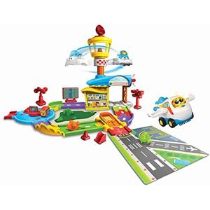 VTech - TutTutTutBólides luchthavenavontuur, pisten en speelgoedauto's voor kinderen + 1 jaar, schakeling te combineren, inclusief jetvliegtuig, ESP-versie
