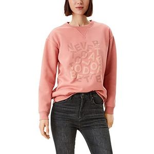 s.Oliver Dames sweatshirt lange mouwen loose fit, Dawn Pink Placed Print, XL