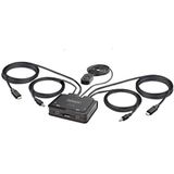 StarTech.com C2-D46-UC2-CBL-KVM KVM-switch Zwart