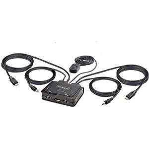 StarTech.com C2-D46-UC2-CBL-KVM KVM-switch Zwart
