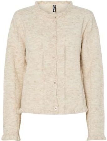 PIECES Pcjasmijn Ls O-Neck Knit Caridgan, berk, M