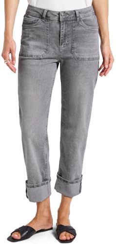 Street One Dames Straight Legs jeans in Grijs, in size: 24