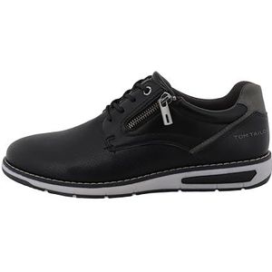 TOM TAILOR Heren 7480090001 Oxford-schoen, zwart, 45 EU, zwart, 45 EU