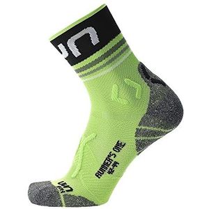 UYN Heren Runner's One Short Socks Hardloopkleding Limoen/Zwart Running Sokken - Groen