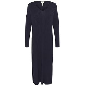 Part Two LiuPW Damesjurk, rechte pasvorm, lange mouwen, Donkere marine., M