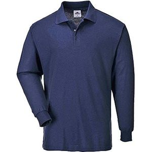 Portwest B212 Lange Mouw Poloshirt, Normaal, Grootte XS, Marine