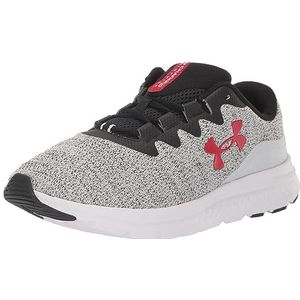 Under Armour Heren UA Charged Impulse 3 Knit hardloopschoen, Wit Rood Rood, 44 EU